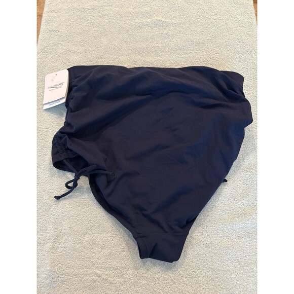 Dolfin Other - Dolfin AquaShape Womens Swim Brief Bottom Navy Blue Ruched Side XL NWT Free Ship